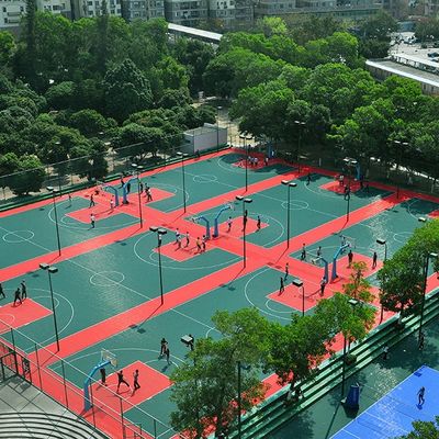 Bom preço Weather Resistant Outdoor Basketball Court Tiles Polypropylene Material With Multi Color em linha