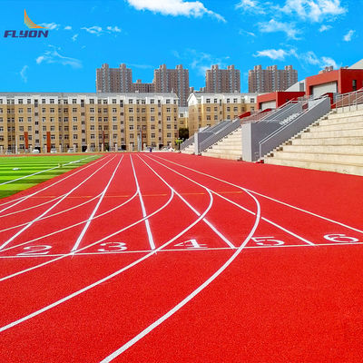 Bom preço Melhorar o desempenho atlético Sistema de perfuração completo Pistas de corrida atléticas Superfície texturizada Design de nível mais alto em linha