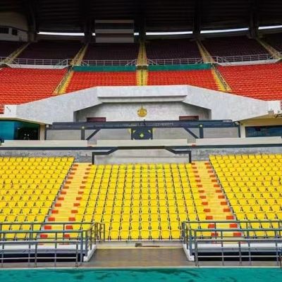 Bom preço Assento plástico fixo do estádio com assoalho - tipo fixado na parede montado em linha