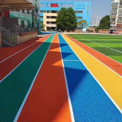 Grânulo de borracha coloridos antienvelhecimento, pista de atletismo do arco-íris do à prova de água