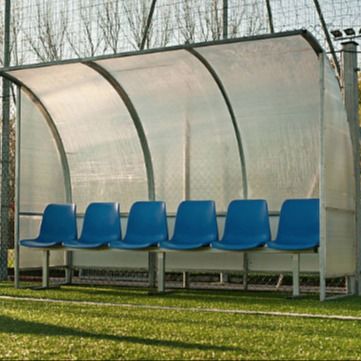 Bom preço Um futebol exterior Team Shelter de 4 assentos, substitui bancos do futebol com tampa em linha