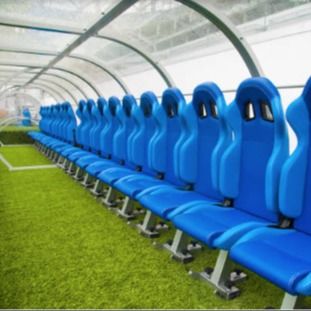 Bom preço Banco dos sub do futebol do estádio da escola com material de aço galvanizado abrigo em linha