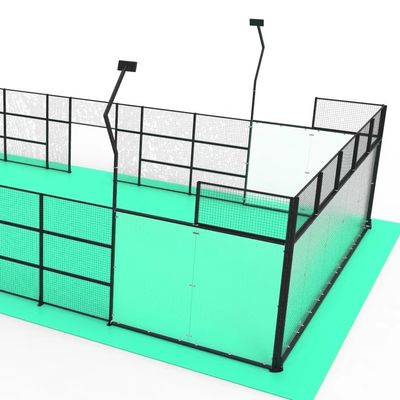 Bom preço Campo de tênis padel padrão de 1 ano com superfície lisa em linha