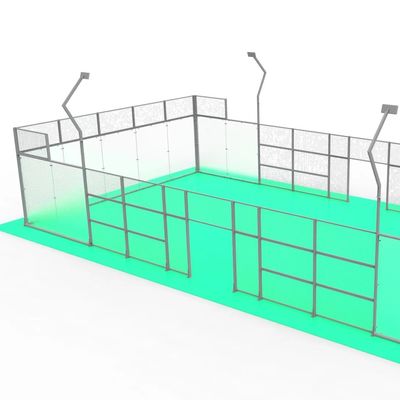 Bom preço Campo de ténis padel verde personalizado com superfície lisa e 1 ano em linha