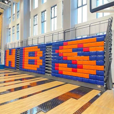 Bom preço Largura personalizada Dobrável Retrátil Bleacher Assentos Prata 4 - 10 fileiras em linha