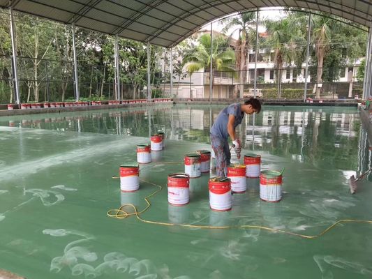 Bom preço Material impermeável de PU para pátios desportivos para asfalto de cimento interno ou externo em linha