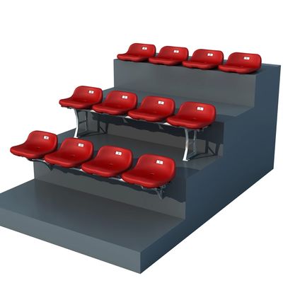 Bom preço Logotipo personalizado colorido HDPE PP Assentos de estádio Anti-envelhecimento Resistente a UV para eventos internos ao ar livre em linha