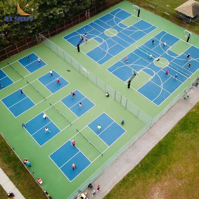Bom preço 3 mm areia cristalina revestimento acrílico rola de instalação pickleball Court Mat em linha
