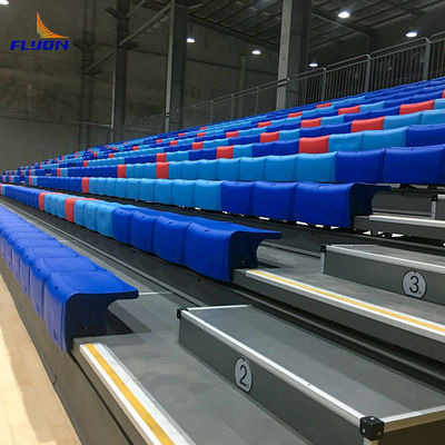 Assentos de bleacher retráteis de prata para fácil instalação e personalização