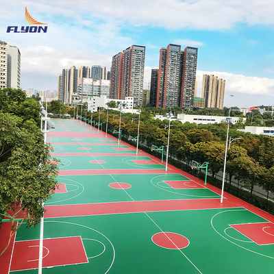 Bom preço Piso esportivo de poliuretano de resina PU, padrão ITF, liso ou texturizado em linha
