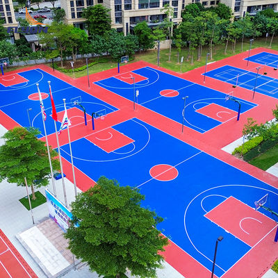Bom preço Piso de quadra de ténis de poliuretano, piso esportivo, azulejos, piso de poliuretano em linha