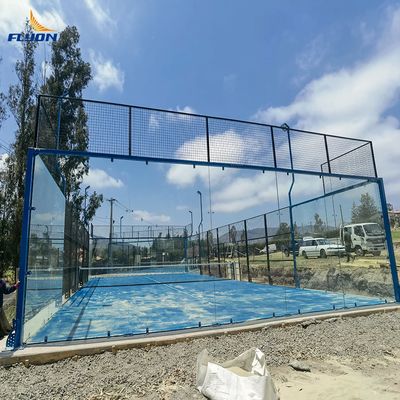 Bom preço Campo de tênis de padel sintético de tamanho padrão com revestimento de superfície verde em linha