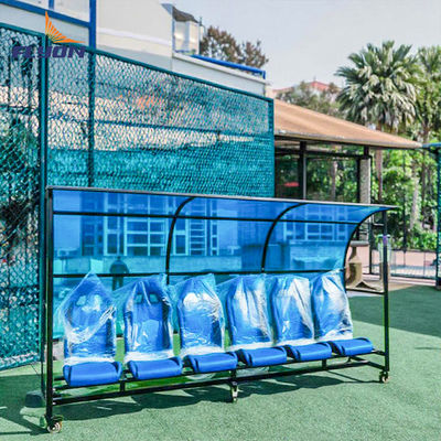 Bom preço Shelter de banco de substituto de futebol portátil com logotipo personalizável / opções de nome da equipe e acessibilidade compatível com a ADA em linha