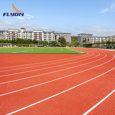 Bom preço Sistema Full Pour Pistas de corrida Atlética Superfície de poliuretano com acabamento texturizado em linha