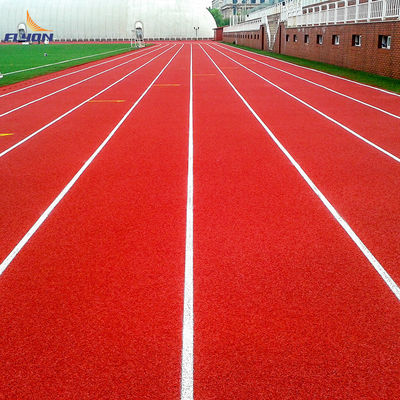 Bom preço Jogging pista de corrida com método de instalação de derramamento completo superfície de corrida final em linha