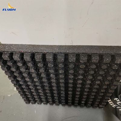 Tapete de ginástica de borracha reciclada de 61x61x6cm com garantia de 2 anos