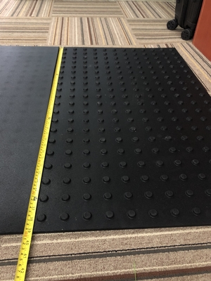 Bom preço Tapete de piso de borracha tátil 60x100cm, tapete de ginástica absorvente de choque em linha
