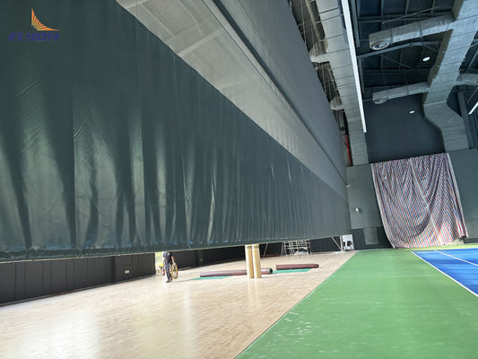 Cortina divisória de tecido de alta resistência para área esportiva interna e externa