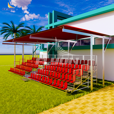 Bom preço Tribuna de metal versátil com assentos e guarda-sol para multidões em linha