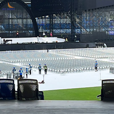 Piso portátil resistente a incêndio com garantia de 1 ano, fácil de transportar e sistemas de piso temporários personalizáveis