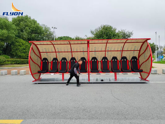 Bom preço Futebol de aço galvanizado Subs Banco de futebol portátil de tamanho personalizado para estádio escolar em linha