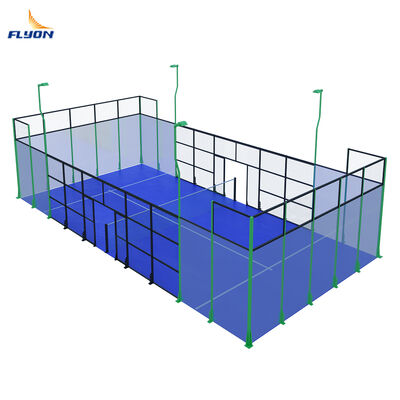 Bom preço 20m*10m Tamanho Campo de padel ecológico com estrutura de aço galvanizado a quente para esportes ao ar livre em linha