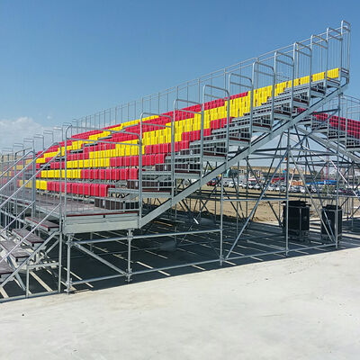Bom preço Bancadas de Alumínio com Assento Durável - Assentos Modulares para Estádio Fáceis de Instalar e Desmontar em linha