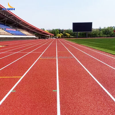 Bom preço Pista atlética sintética de cor personalizada com absorção de choque e certificação IAAF para escolas e estádios em linha
