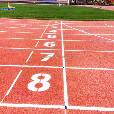 Bom preço 13 mm espessura pista de corrida com absorção de choque para campos esportivos com certificação IAAF em linha